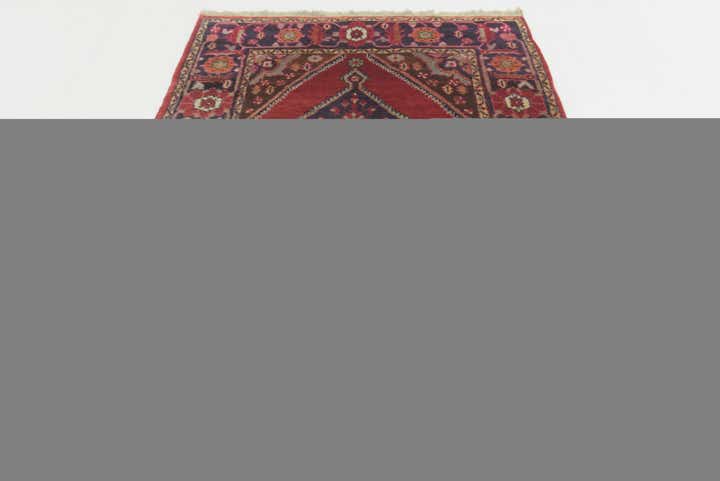 4' 4 x 6' 10 Hand Knotted Hamedan Persian Wool Rug