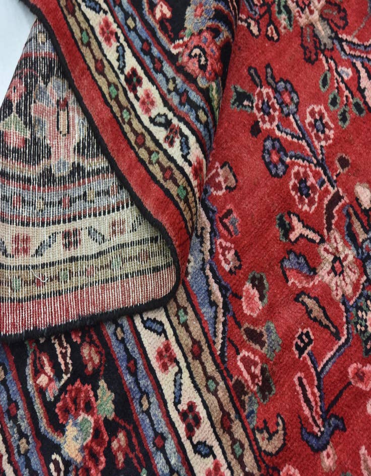 Detail image of 10' 3 x 13' 5 Hand Knotted Hamedan Persian Wool Rug