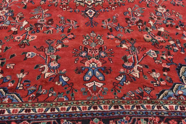 10' 3 x 13' 5 Hand Knotted Hamedan Persian Wool Rug