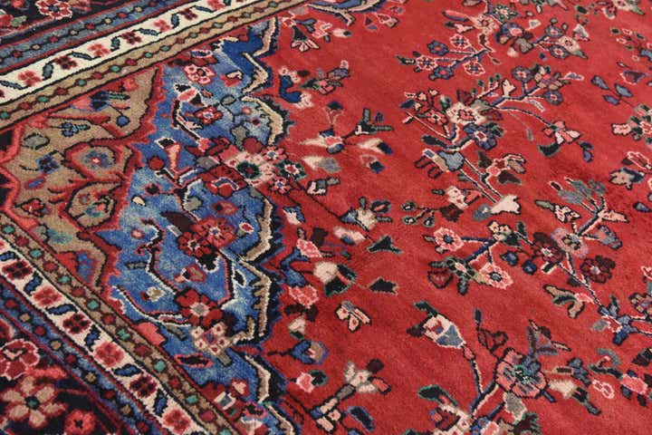 10' 3 x 13' 5 Hand Knotted Hamedan Persian Wool Rug