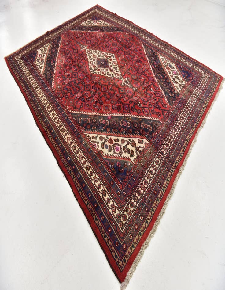 Detail image of 8' 9 x 11' 8 Hand Knotted Hamedan Persian Wool Rug