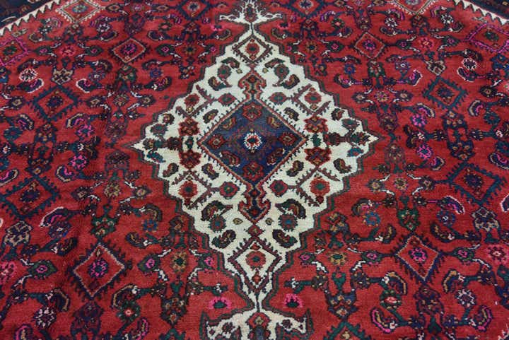 8' 9 x 11' 8 Hand Knotted Hamedan Persian Wool Rug