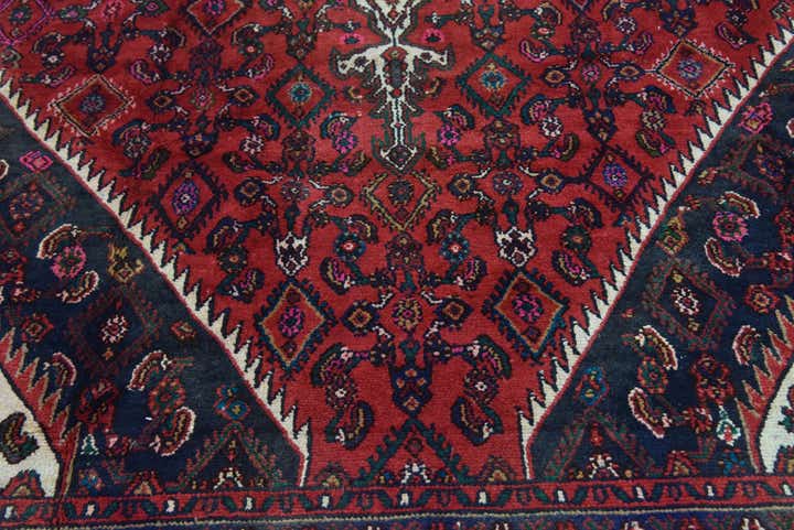 8' 9 x 11' 8 Hand Knotted Hamedan Persian Wool Rug