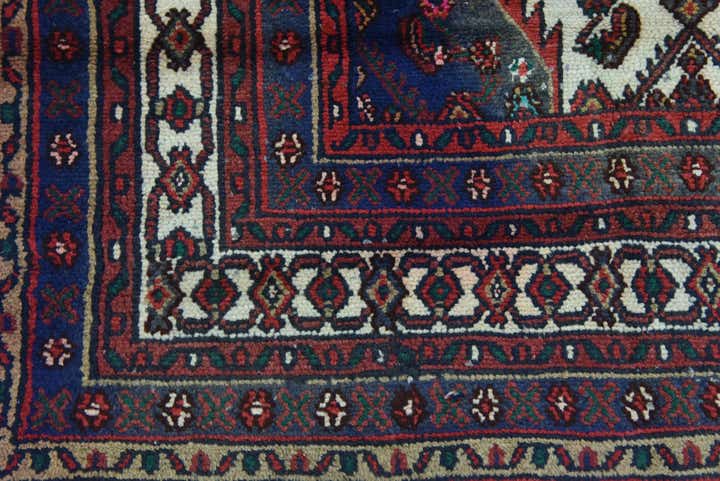 8' 9 x 11' 8 Hand Knotted Hamedan Persian Wool Rug