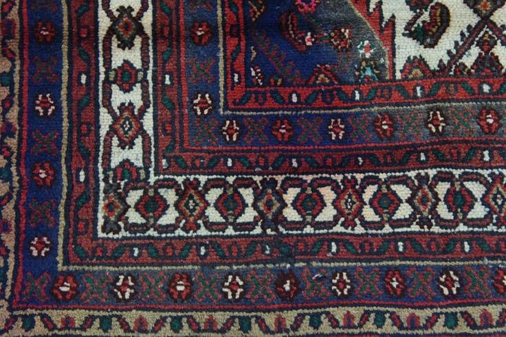 Detail image of 8' 9 x 11' 8 Hand Knotted Hamedan Persian Wool Rug