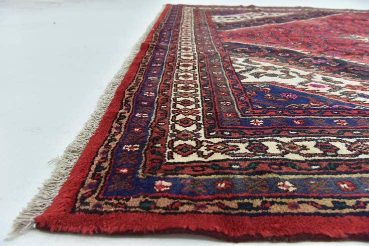 Detail image of 8' 9 x 11' 8 Hand Knotted Hamedan Persian Wool Rug