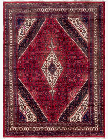 8' 9 x 11' 8 Hand Knotted Hamedan Persian Wool Rug