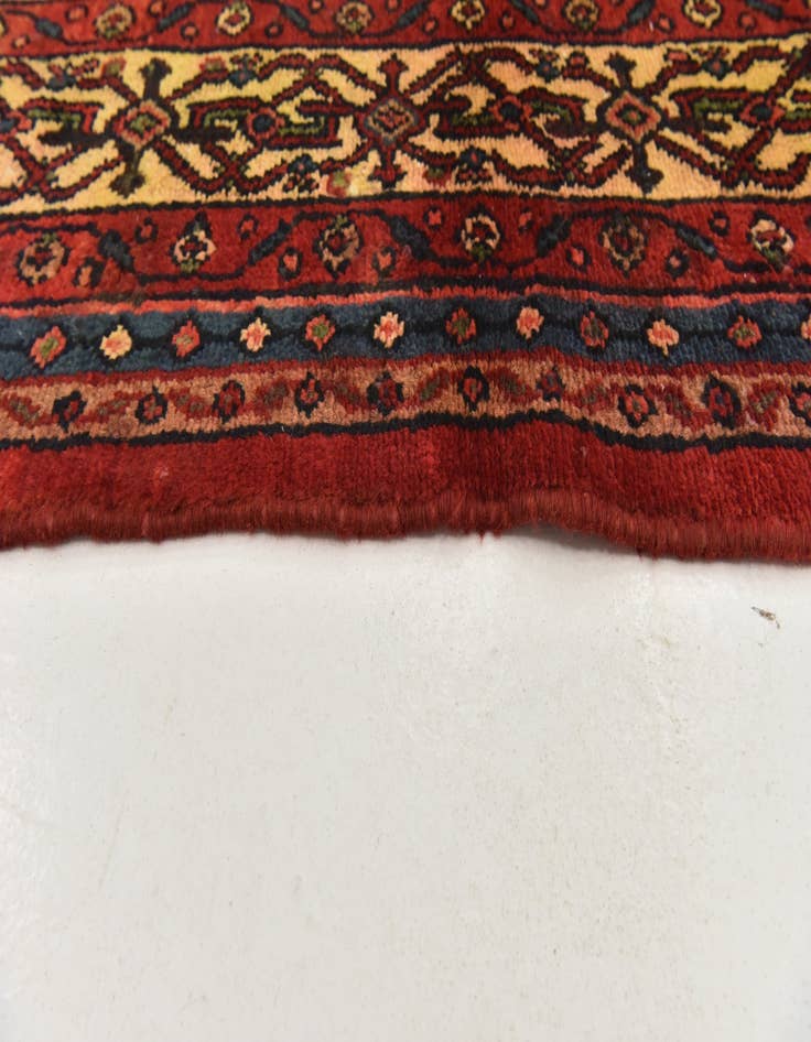 Detail image of 10' 6 x 13' 7 Hand Knotted Hamedan Persian Wool Rug
