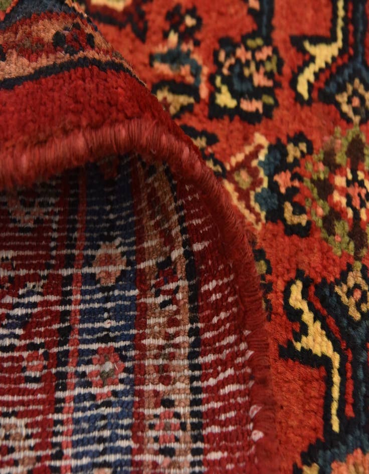 Detail image of 10' 6 x 13' 7 Hand Knotted Hamedan Persian Wool Rug