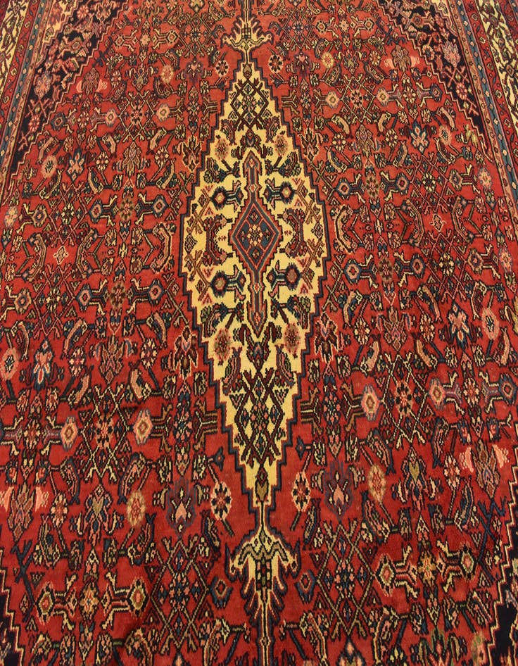 Detail image of 10' 6 x 13' 7 Hand Knotted Hamedan Persian Wool Rug