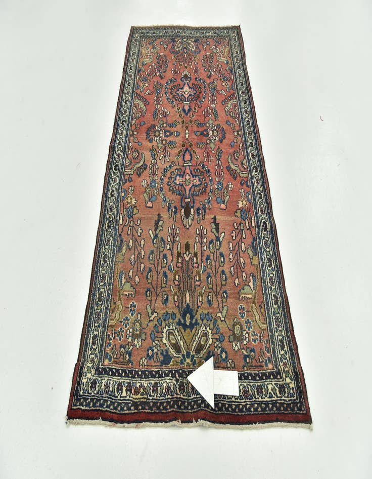 Detail image of 5' 7 x 7' 8 Hand Knotted Hamedan Persian Wool Rug