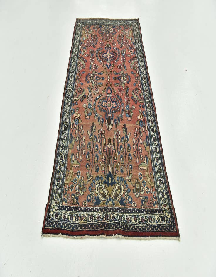 Detail image of 5' 7 x 7' 8 Hand Knotted Hamedan Persian Wool Rug