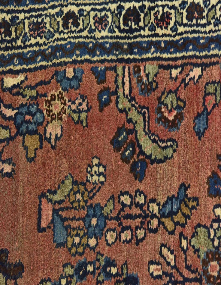 Detail image of 5' 7 x 7' 8 Hand Knotted Hamedan Persian Wool Rug