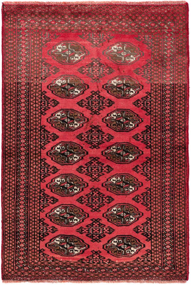 Detail image of 3' 1 x 4' 7 Hand Knotted Hamedan Persian Wool Rug