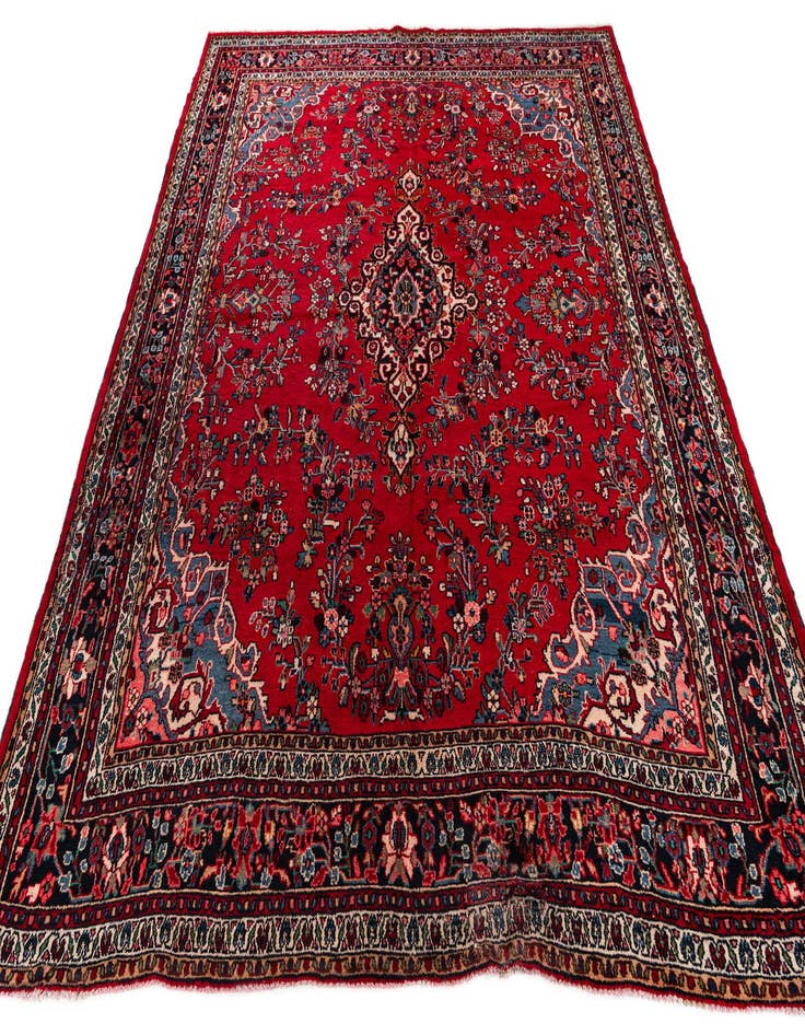 Detail image of 10' 4 x 12' 8 Hand Knotted Hamedan Wool Rug