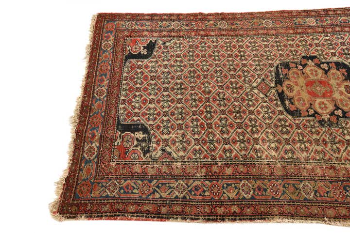 3' 10 x 6' 6 Hand Knotted Hamedan Persian Wool Rug
