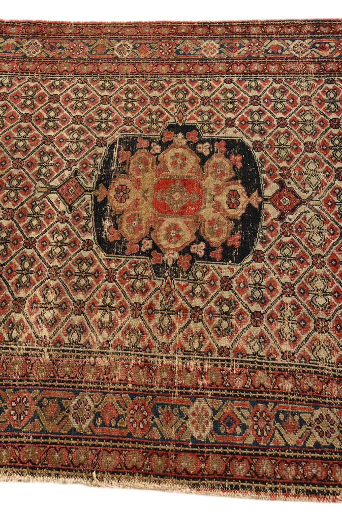 3' 10 x 6' 6 Hand Knotted Hamedan Persian Wool Rug
