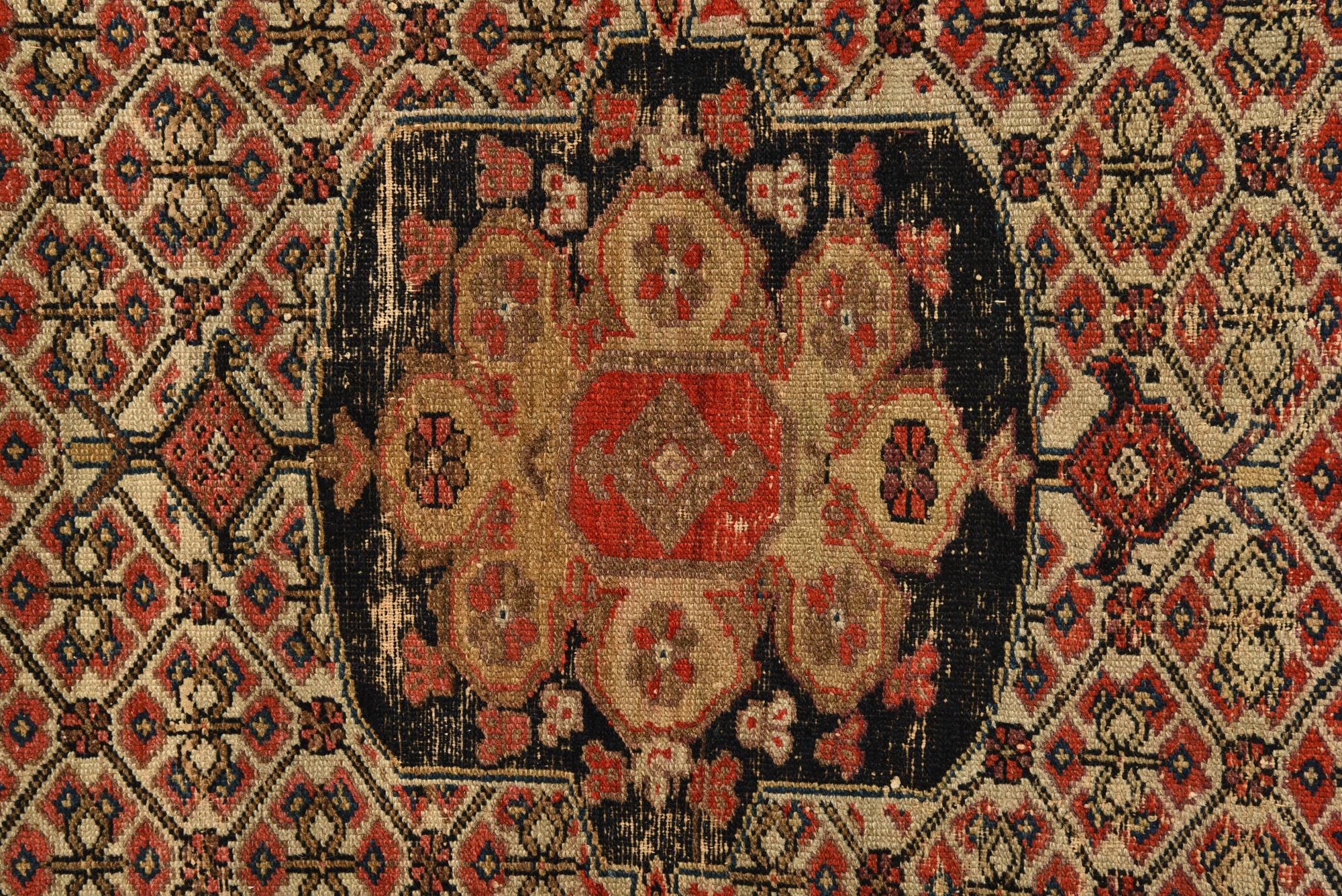 3' 10 x 6' 6 Hand Knotted Hamedan Persian Wool Rug