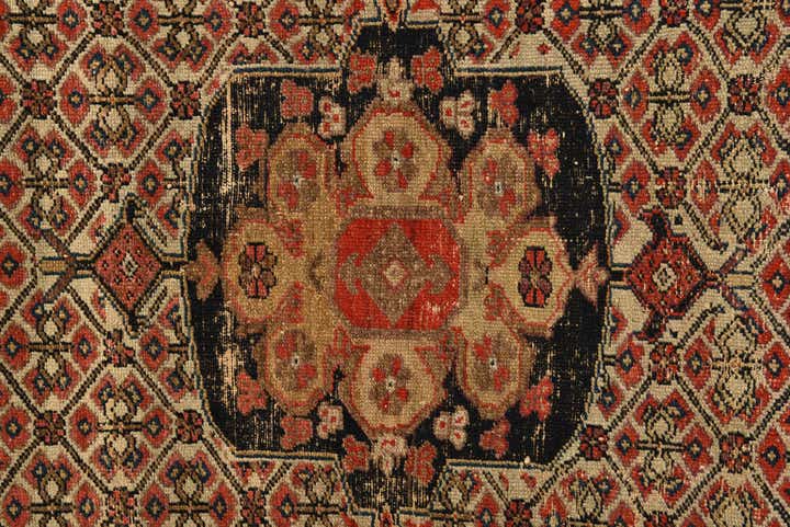 3' 10 x 6' 6 Hand Knotted Hamedan Persian Wool Rug