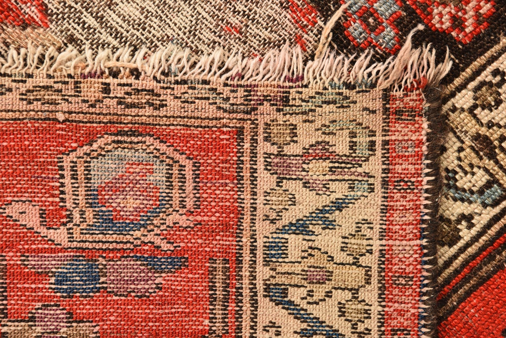 4' 5 x 6' 1 Hand Knotted Hamedan Persian Wool Rug