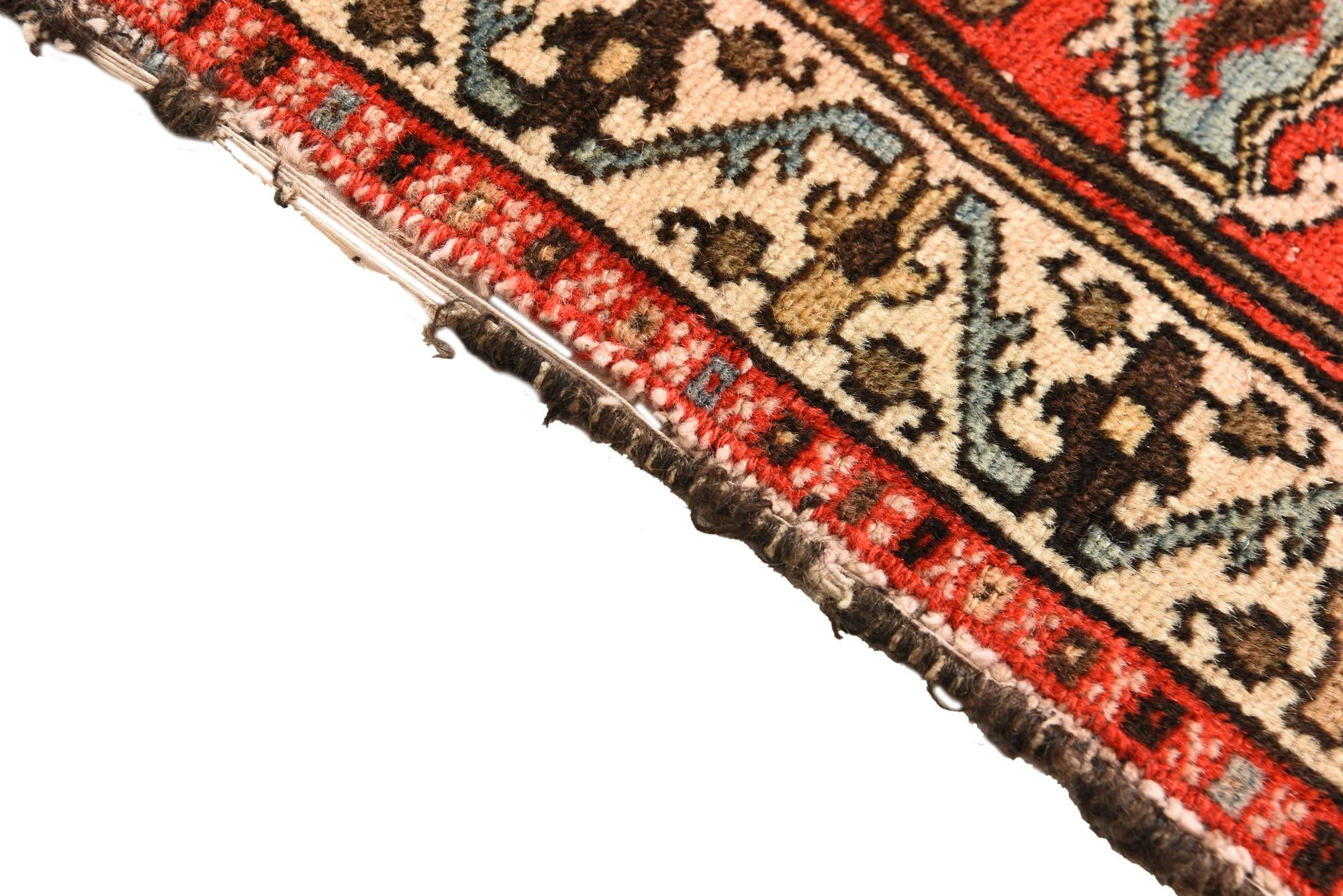 4' 5 x 6' 1 Hand Knotted Hamedan Persian Wool Rug