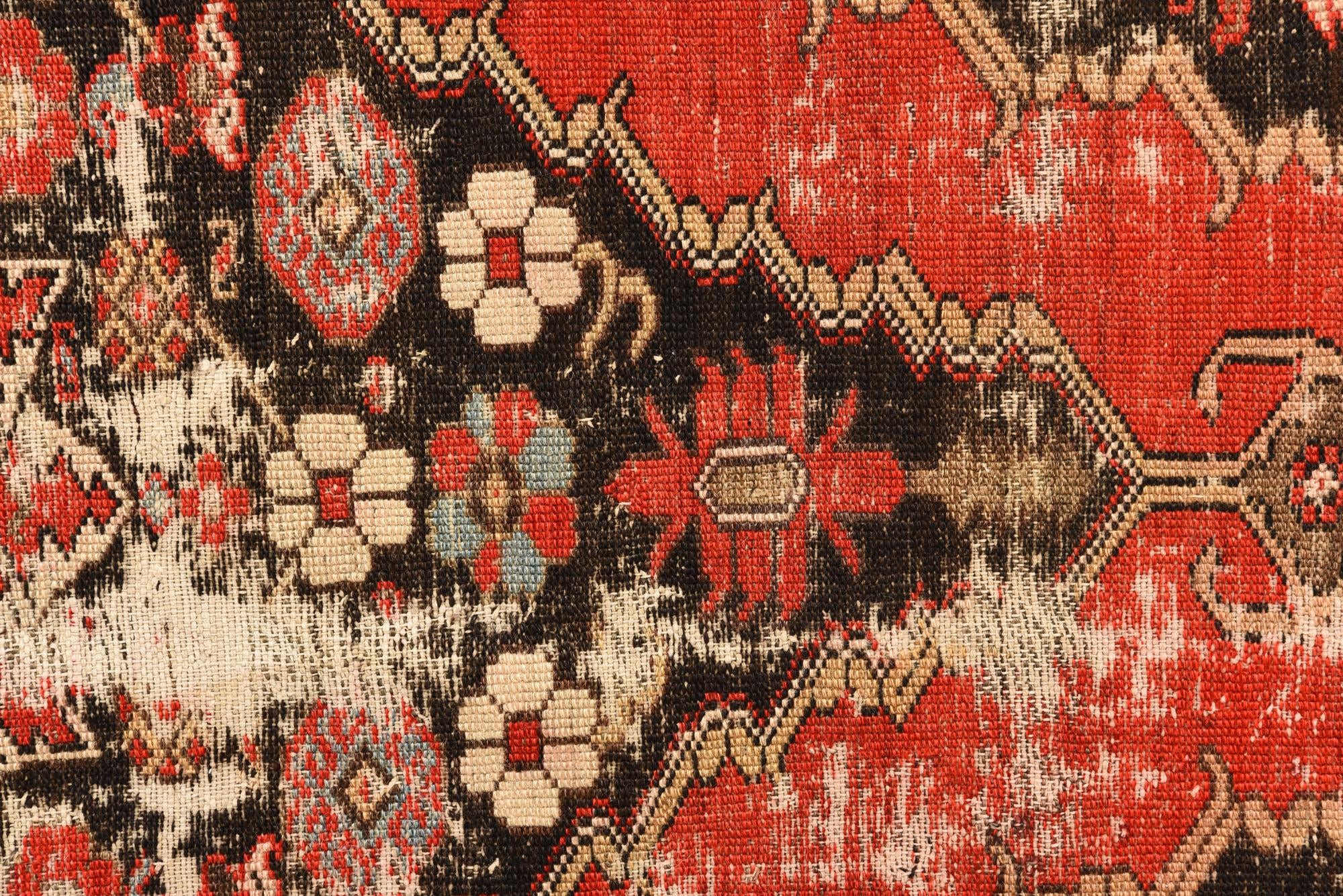 4' 5 x 6' 1 Hand Knotted Hamedan Persian Wool Rug