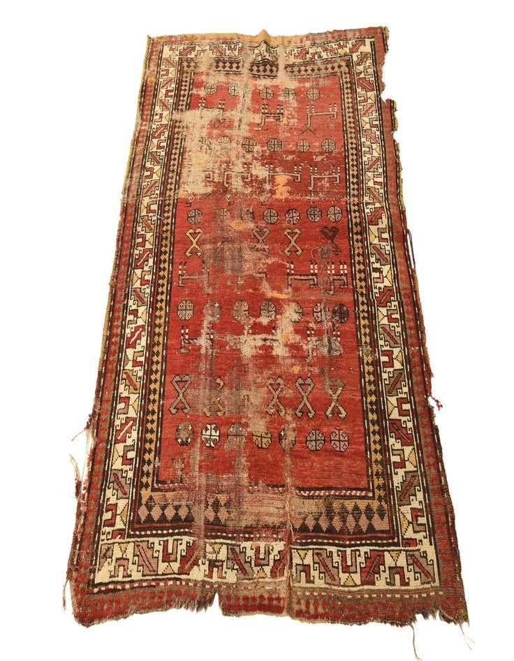 Detail image of 3' 10 x 5' 5  Hand Knotted Hamedan Persian Wool Rug