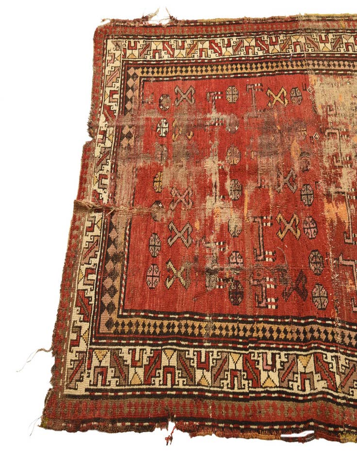 Detail image of 3' 10 x 5' 5  Hand Knotted Hamedan Persian Wool Rug