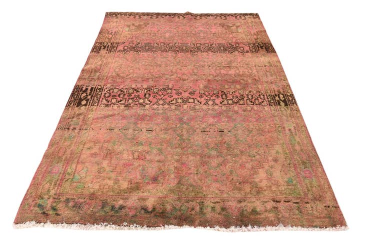 Detail image of 5' 1 x 7' 6 Hand Knotted Hamedan Persian Wool Rug