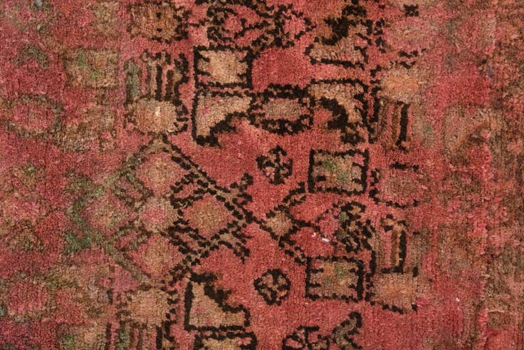 Detail image of 5' 1 x 7' 6 Hand Knotted Hamedan Persian Wool Rug