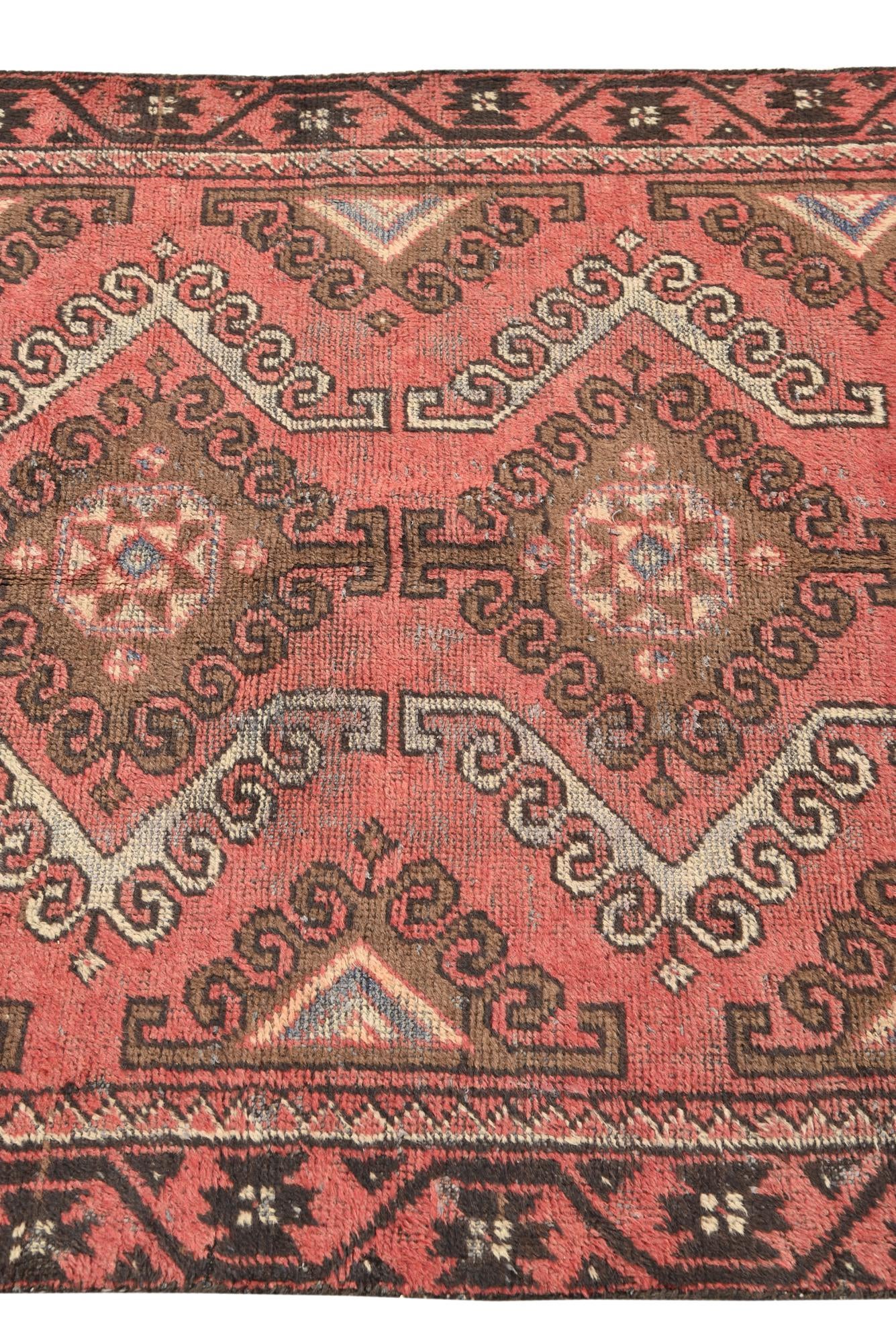 3' 7 x 6' Hand Knotted Hamedan Persian Wool Rug
