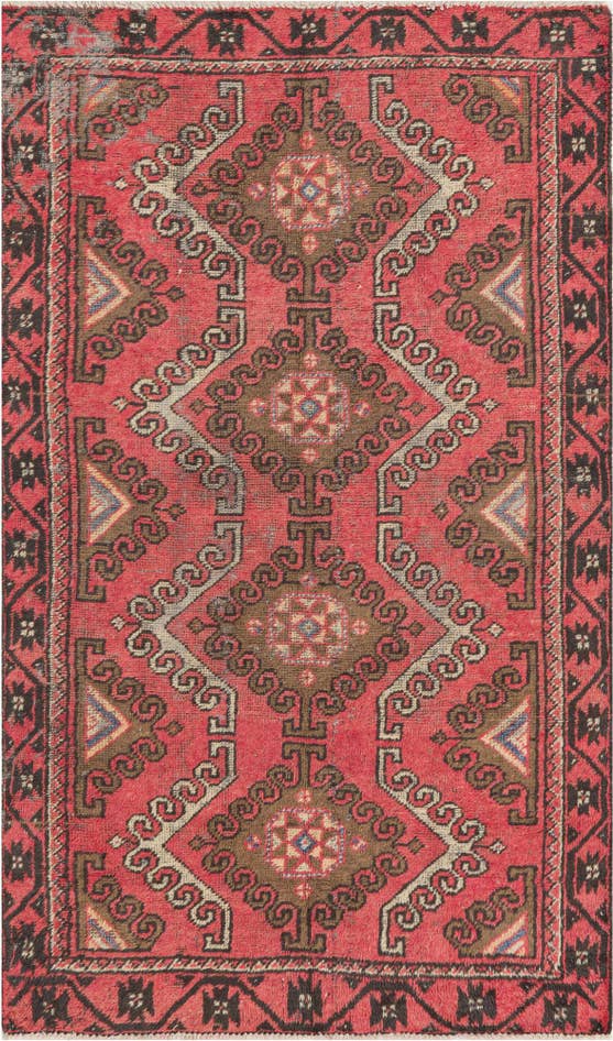 Detail image of 3' 7 x 6' Hand Knotted Hamedan Persian Wool Rug