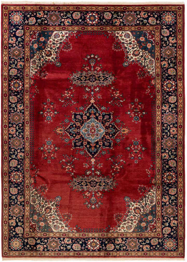 6' 7 x 10' 1 Hand Knotted Hamedan Persian Wool Rug