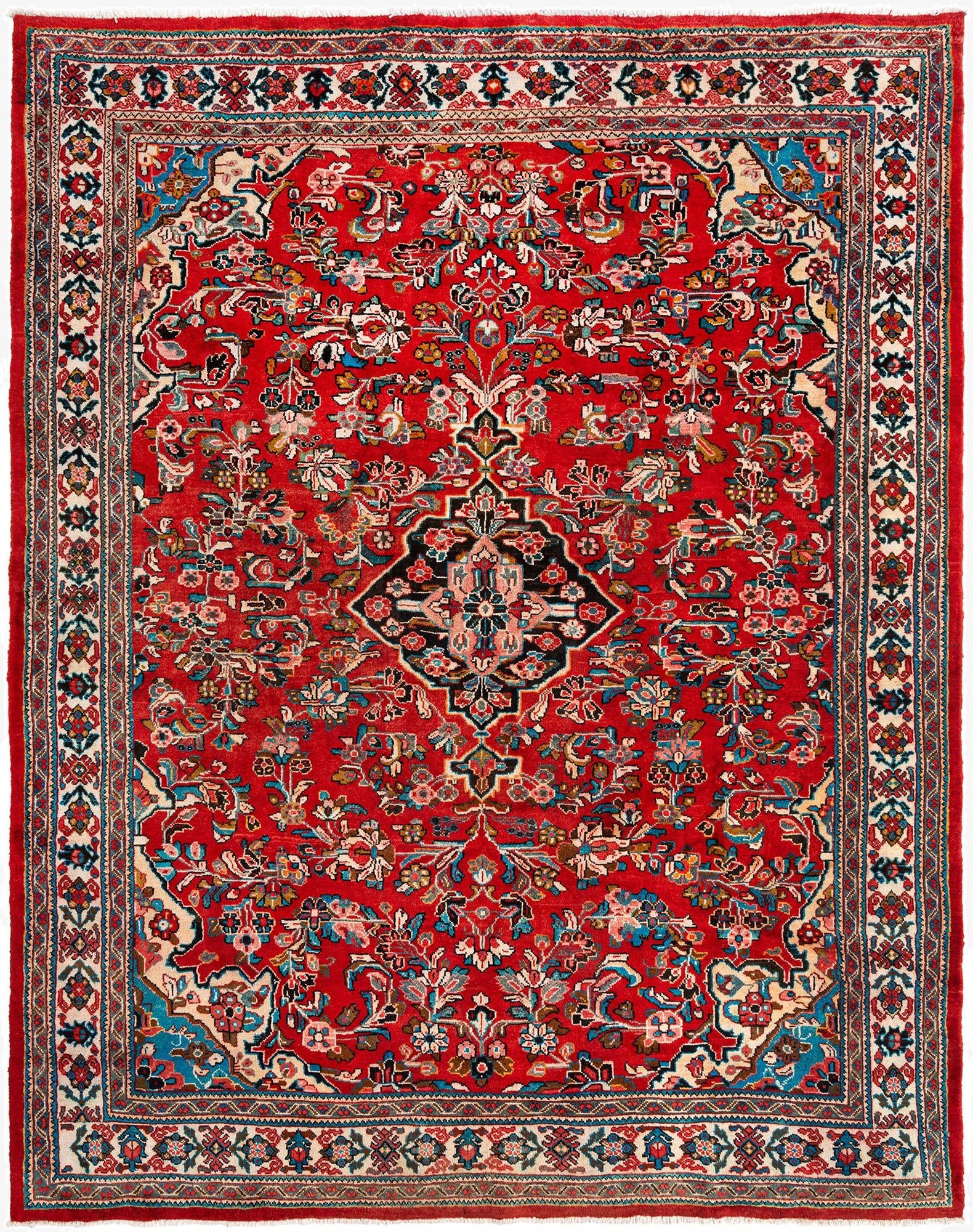 9' 11 x 12' 6 Hamedan Wool Rug