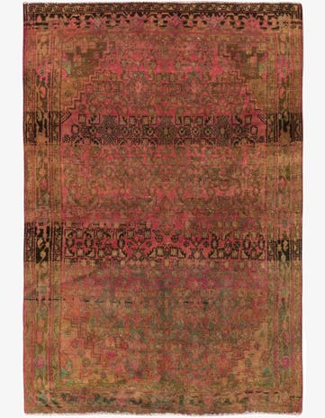 5' 1 x 7' 6 Hand Knotted Hamedan Persian Wool Rug