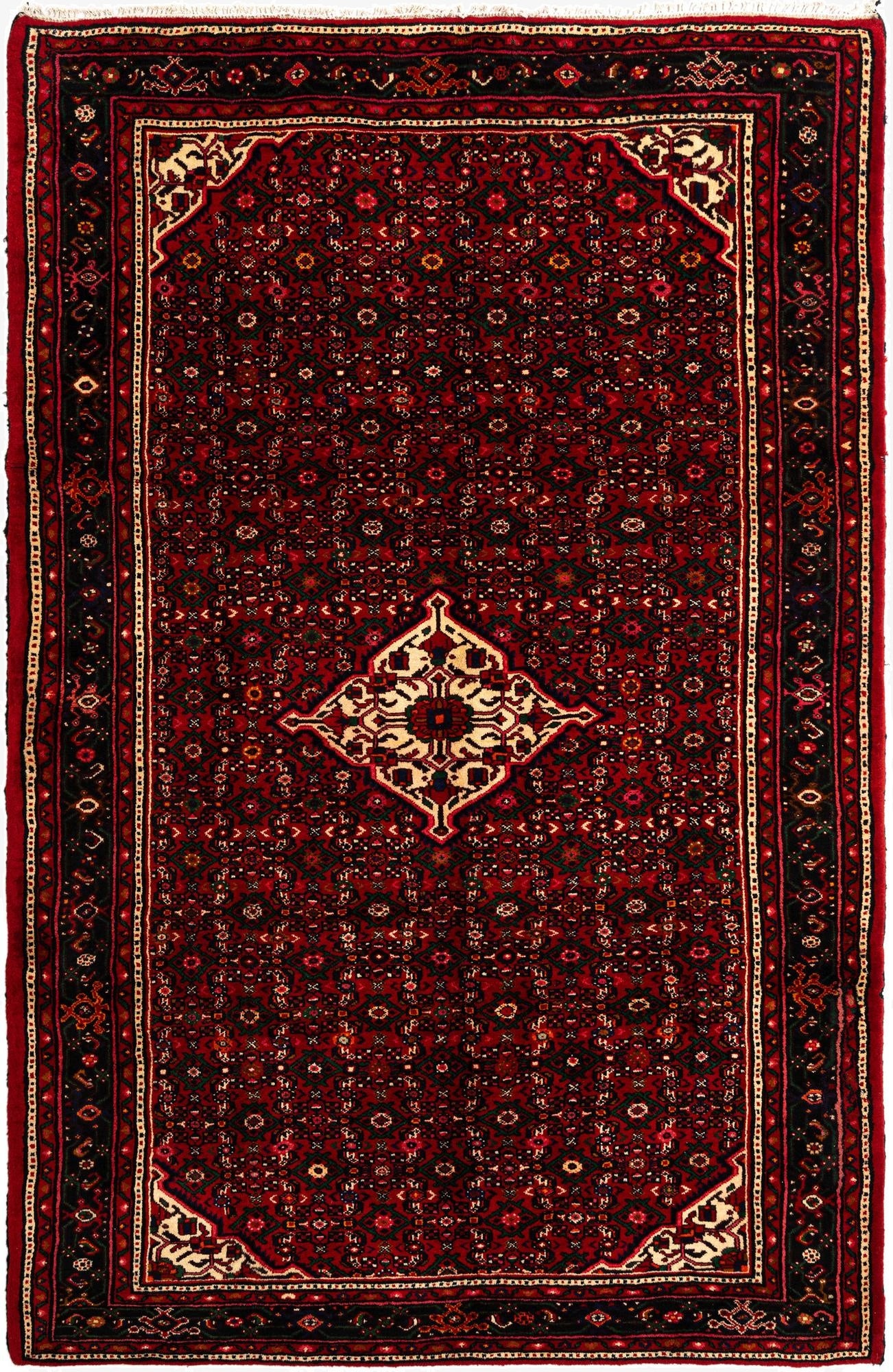 7' x 10' 6 Hamedan Wool Rug