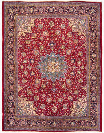 10' 4 x 13' Hand Knotted Hamedan Persian Wool Rug