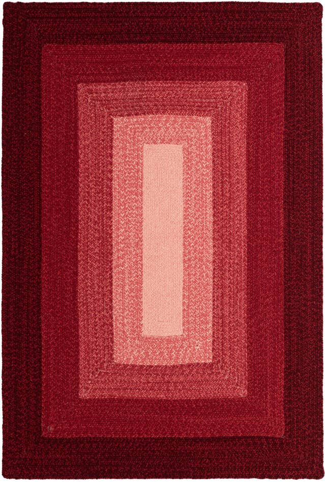 Detail image of 4' 1 x 6' 1 Hand Braided Wool Rug