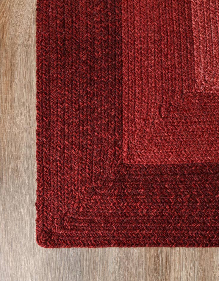 Detail image of 5' 1 x 8' Handmade Hand Braided Wool Rug