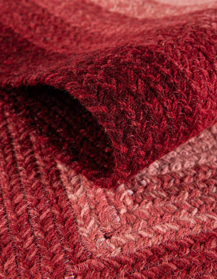Detail image of 5' 1 x 8'  Hand Hand Braided Wool Rug