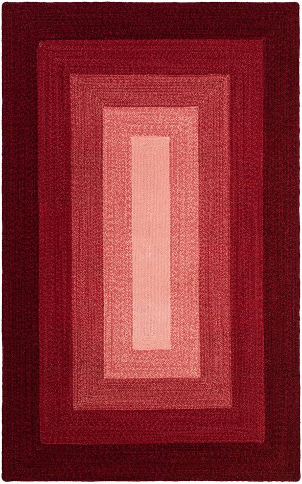 Detail image of 5' 1 x 8' Handmade Hand Braided Wool Rug