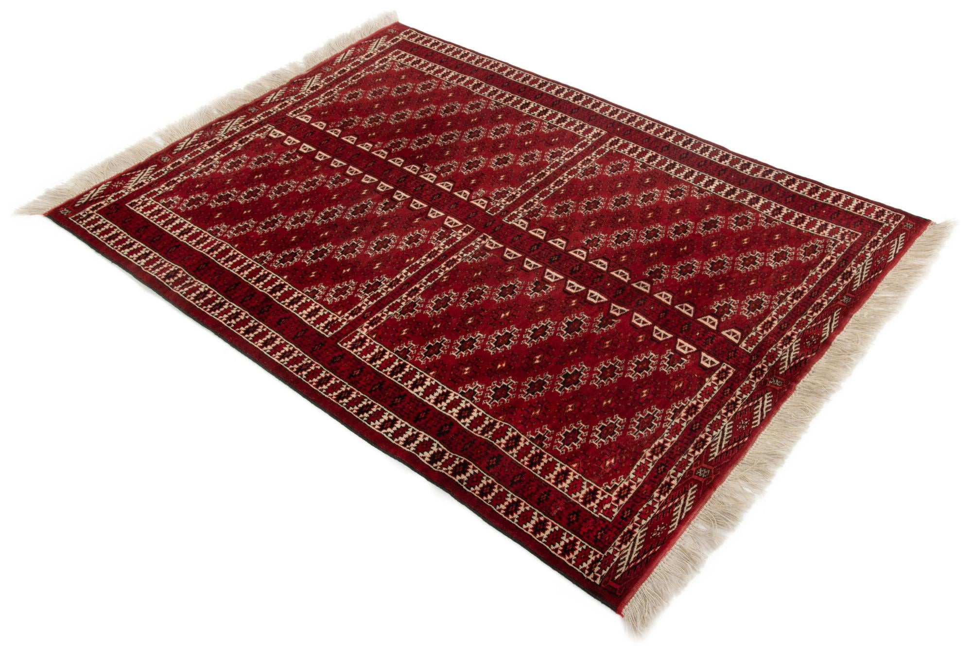 4' 4 x 6' 1 Hand Knotted Hatchlou Wool Rug