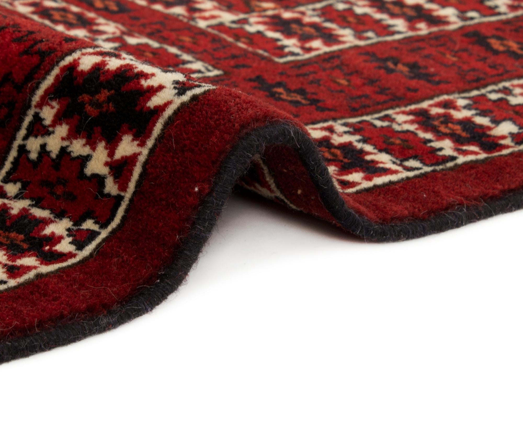4' 4 x 6' 1 Hand Knotted Hatchlou Wool Rug