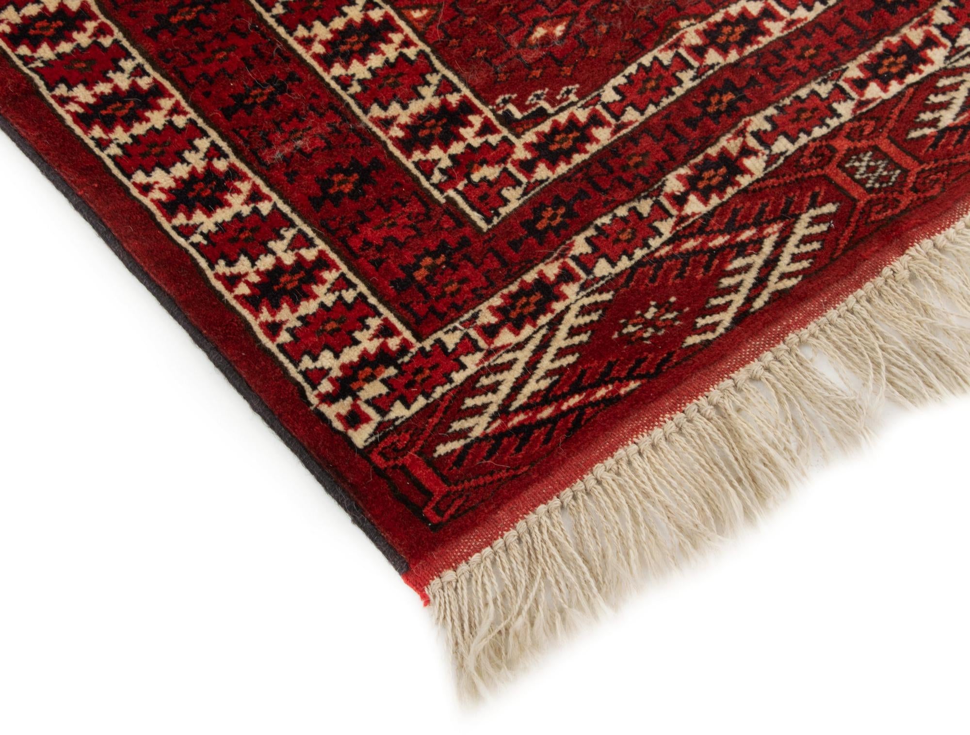 4' 4 x 6' 1 Hand Knotted Hatchlou Wool Rug