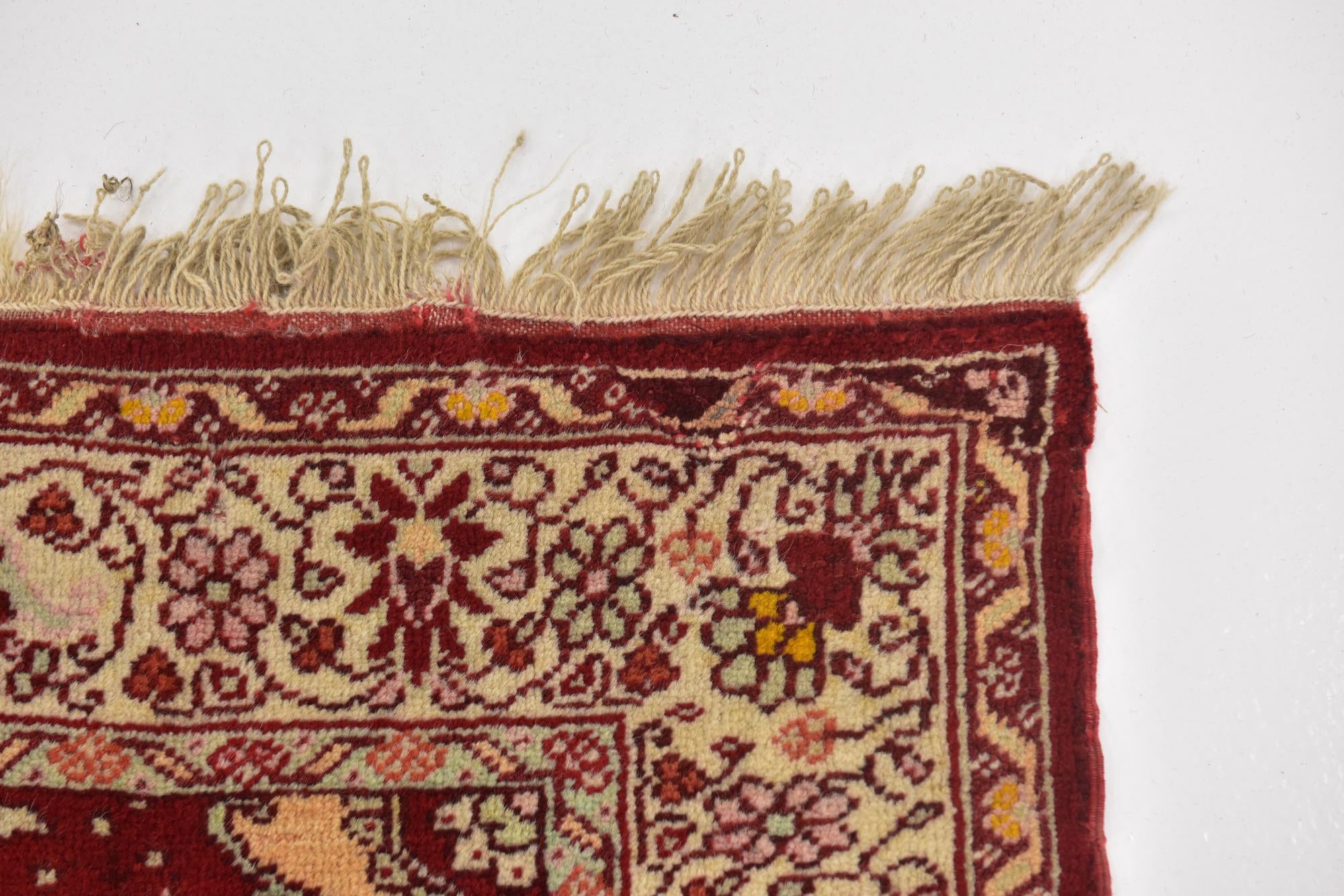 4' x 6' 4 Hand Knotted Hereke Wool Rug