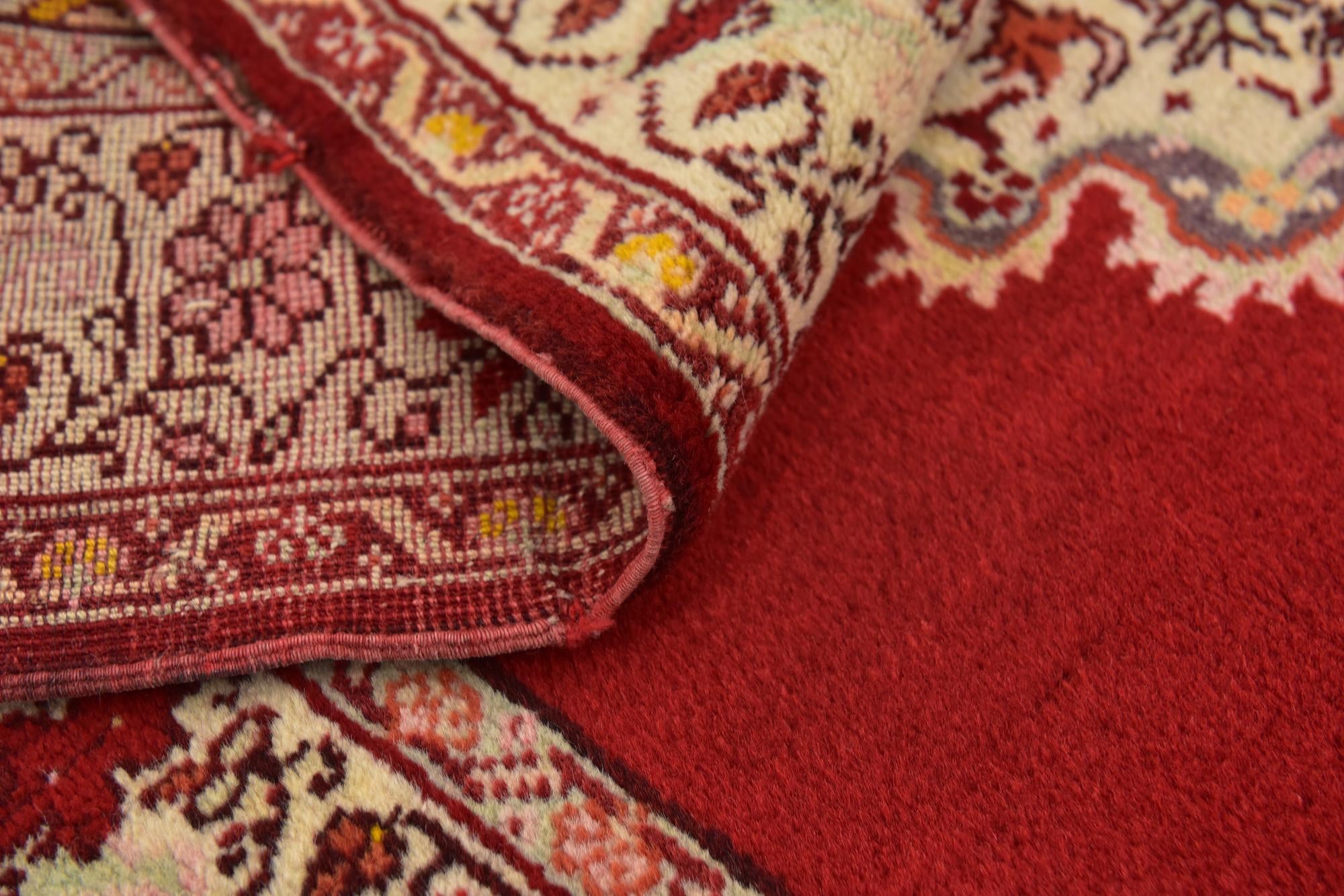 4' x 6' 4 Hand Knotted Hereke Wool Rug