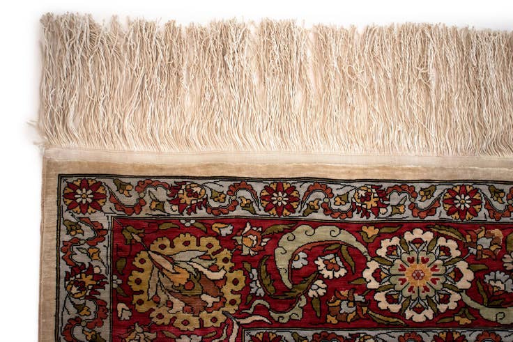Detail image of 3' 3 x 4' 5 Hereke Silk Rug