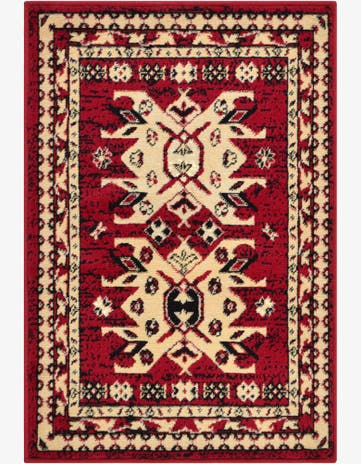 Red Heriz Design Rug