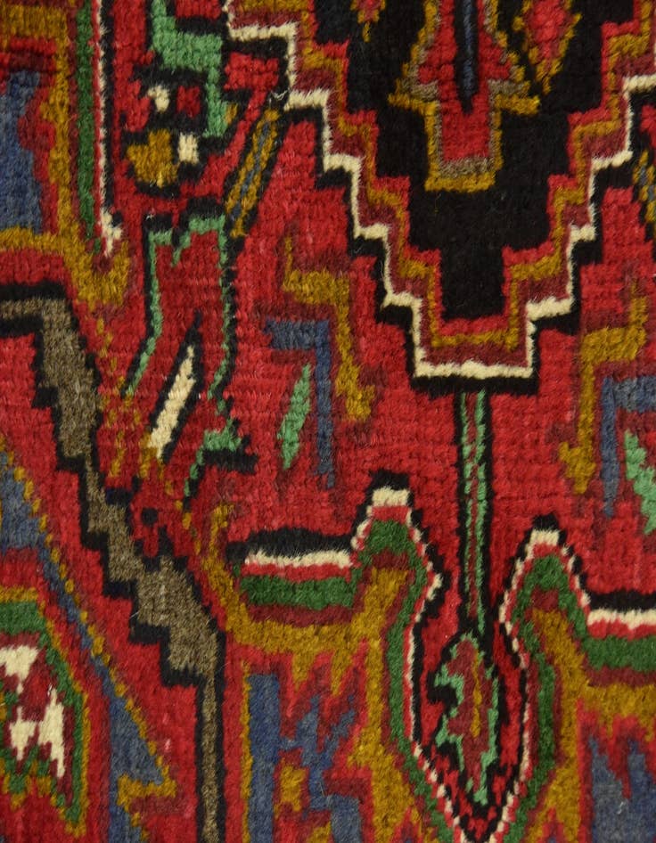Detail image of 6' 6 x 9' 3 Hand Knotted Heriz Persian Wool Rug