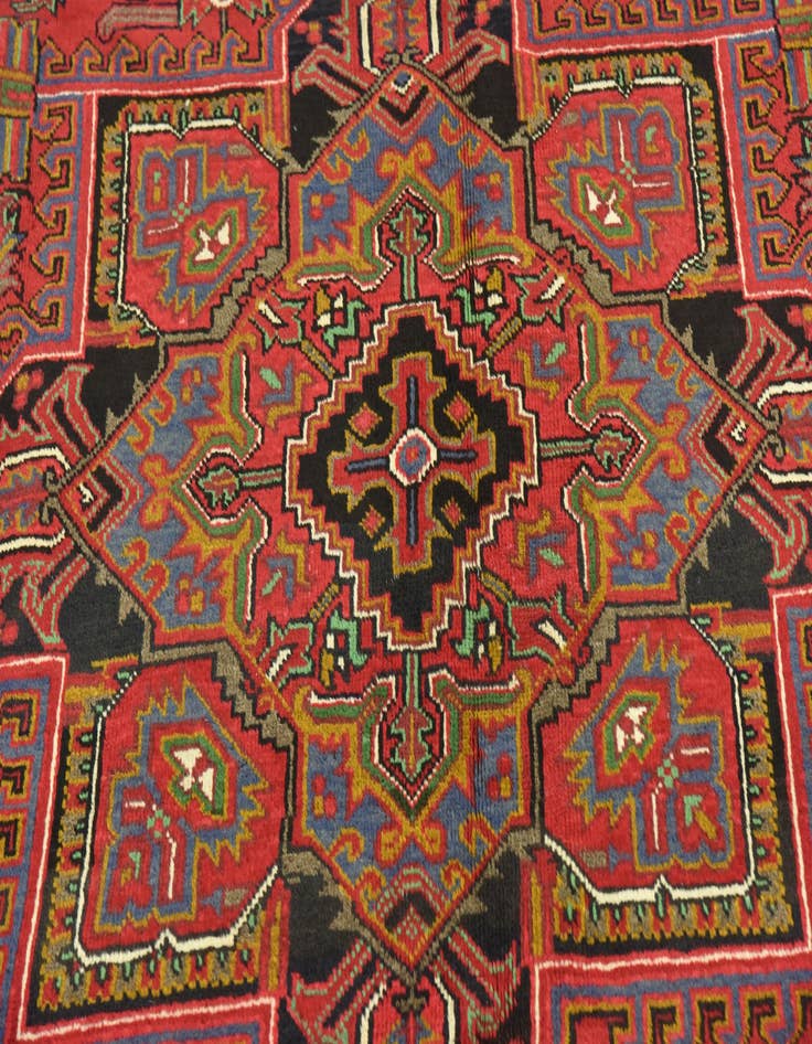 Detail image of 6' 6 x 9' 3 Hand Knotted Heriz Persian Wool Rug